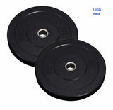 Weight Plates Pair Olympic Barbell Weights For Home Gym Workout Range 2.5 - 20KG