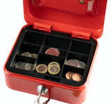 6" Petty Cash Box (Red/Blue/Black)